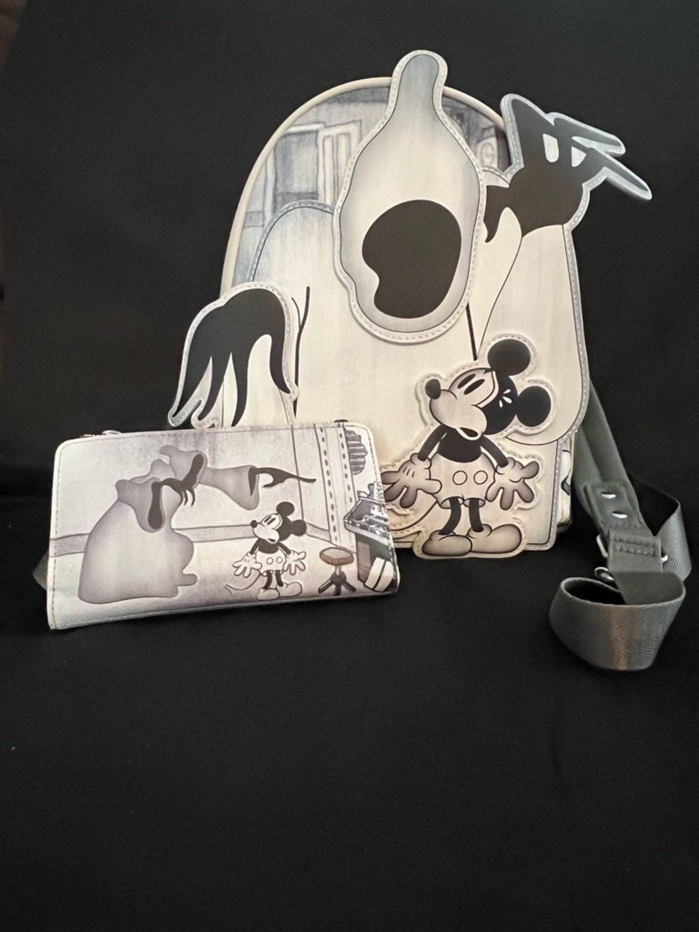 RARE X Lasr Exclusive Disney the Haunted House Mickey Loungefly backpack and wal